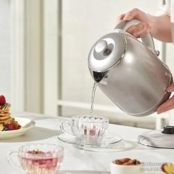 Hervidor eléctrico retro JOYOUNG - Calentamiento rápido, 1,5 l, acero inoxidable